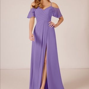 NWT AZAZIE bridesmaid dress color purple Tahiti style Dakota size 10